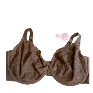 Cacique Full Cover light brown lace bra size 44DDD / 44F New with tag